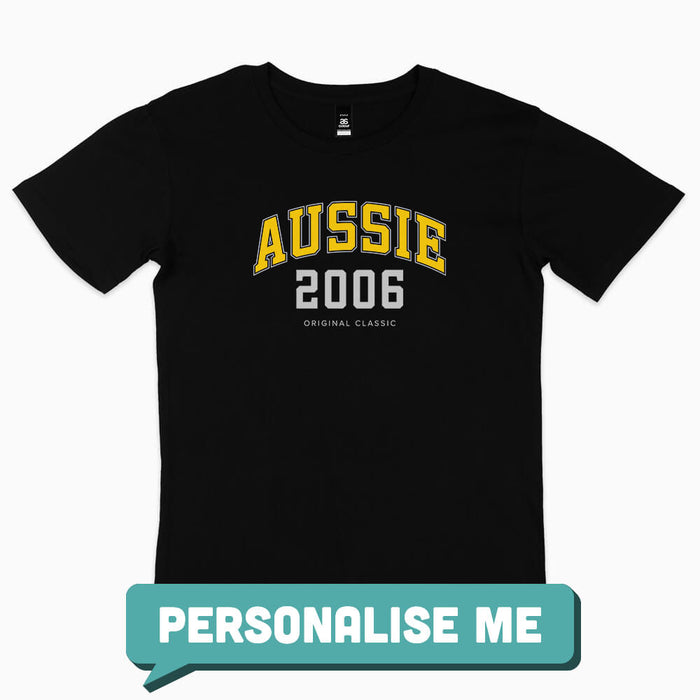 Aussie College Style 18th birthday t-shirt