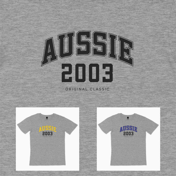 Aussie College Style 21st birthday t-shirt