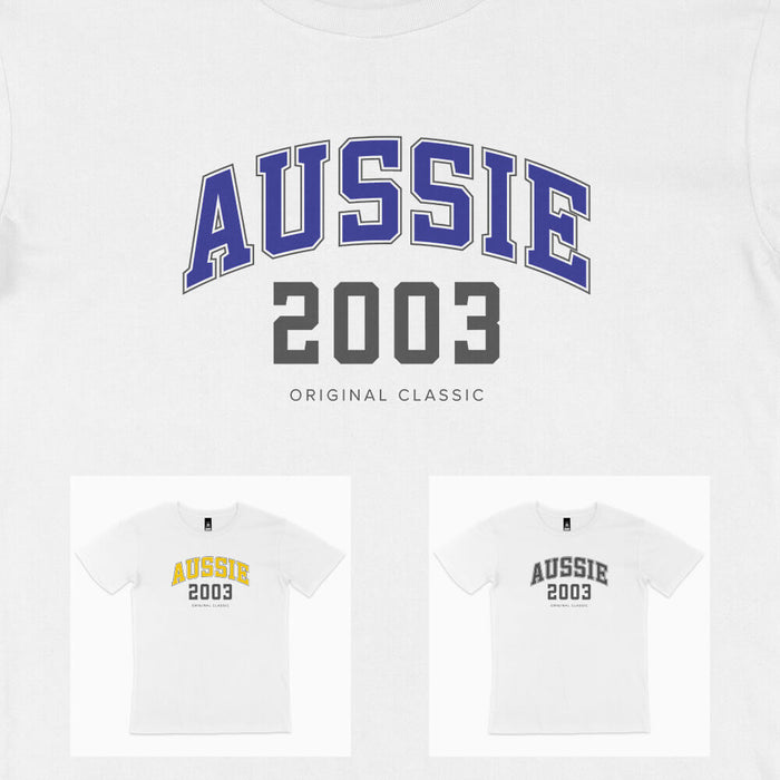 Aussie College Style 21st birthday t-shirt