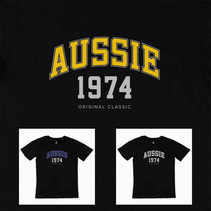 Aussie College Style 50th birthday t-shirt