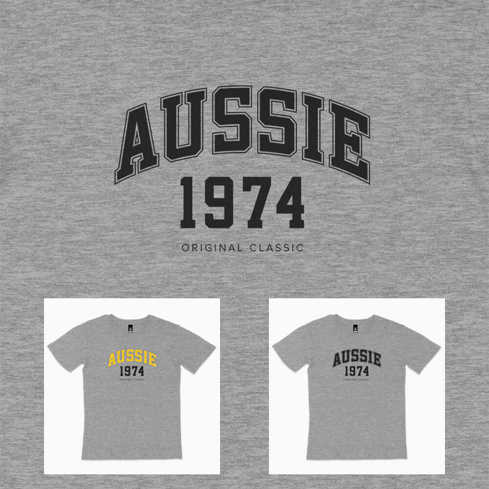 Aussie College Style 50th birthday t-shirt