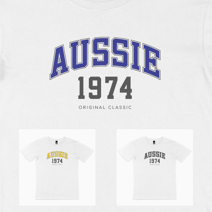 Aussie College Style 50th birthday t-shirt