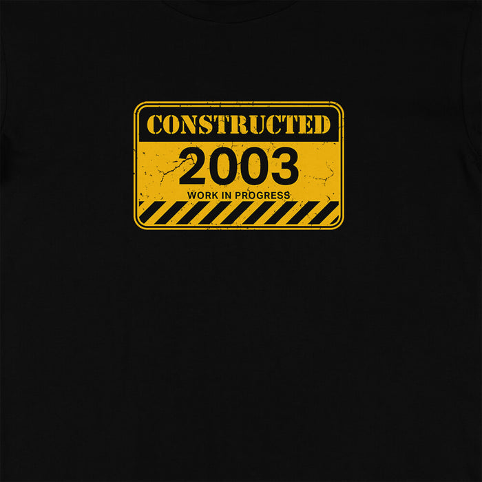 Constructed 21st birthday t-shirt