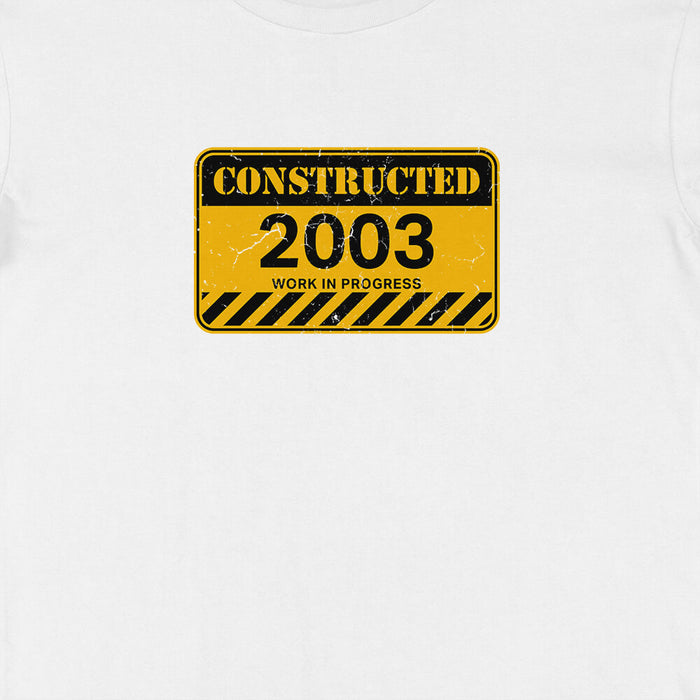 Constructed 21st birthday t-shirt