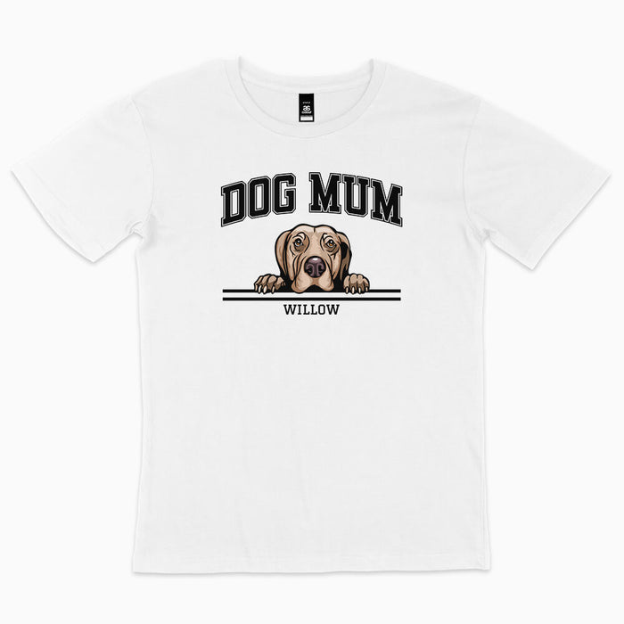 Dog Mum athletic style personalised t-shirt