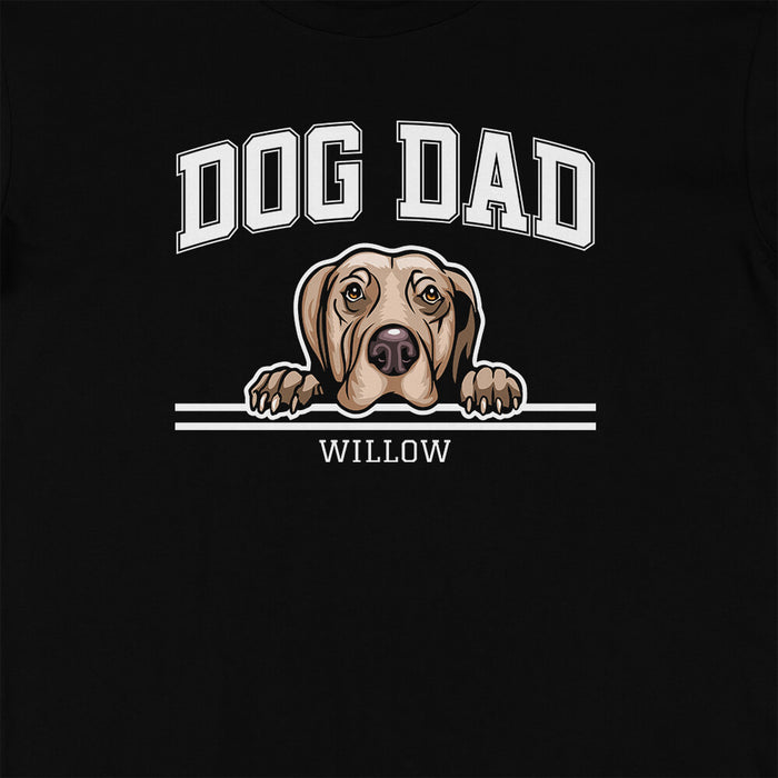 Dog Dad athletic style personalised t-shirt