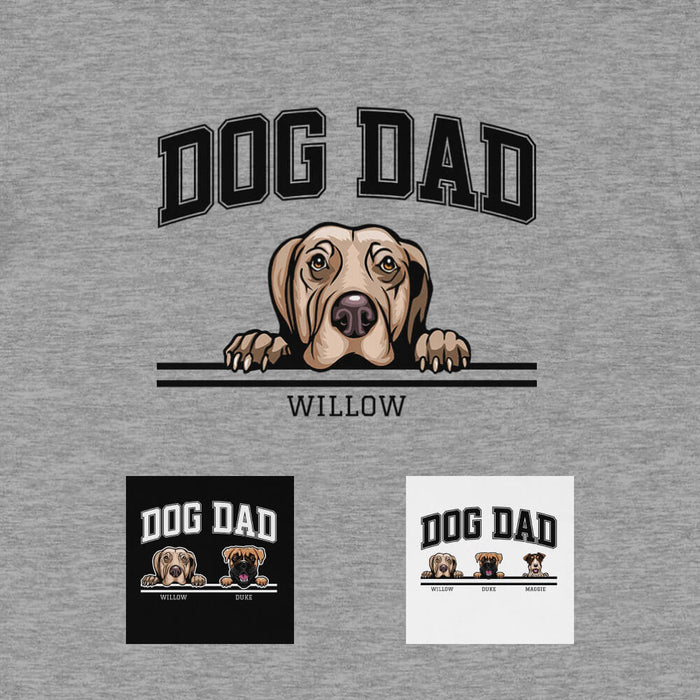 Dog Dad athletic style personalised t-shirt