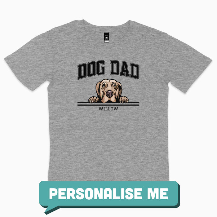 Dog Dad athletic style personalised t-shirt