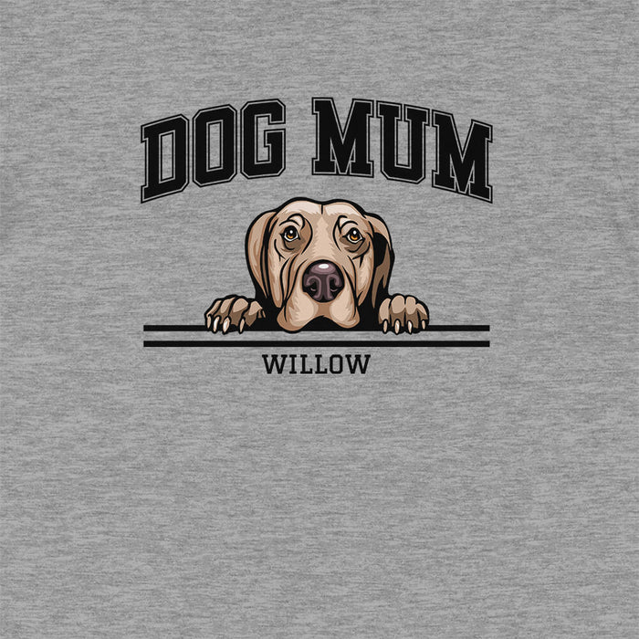 Dog Mum athletic style personalised t-shirt