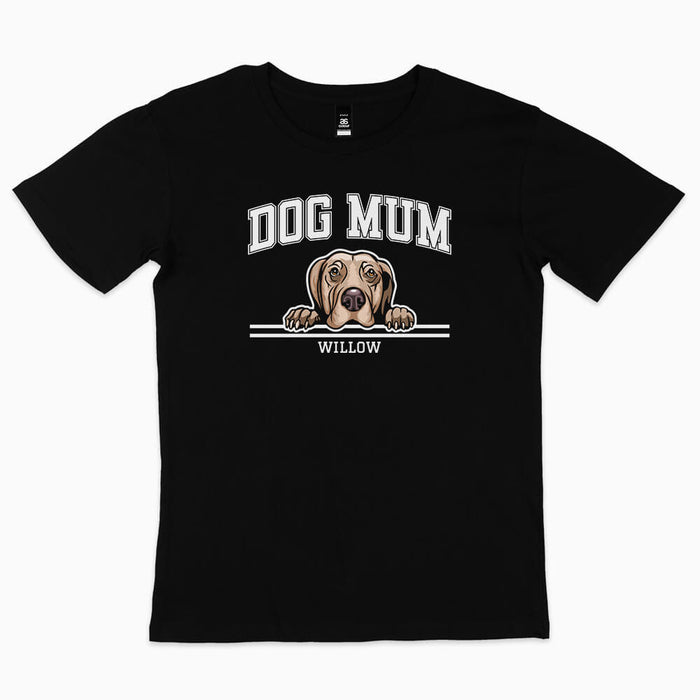 Dog Mum athletic style personalised t-shirt