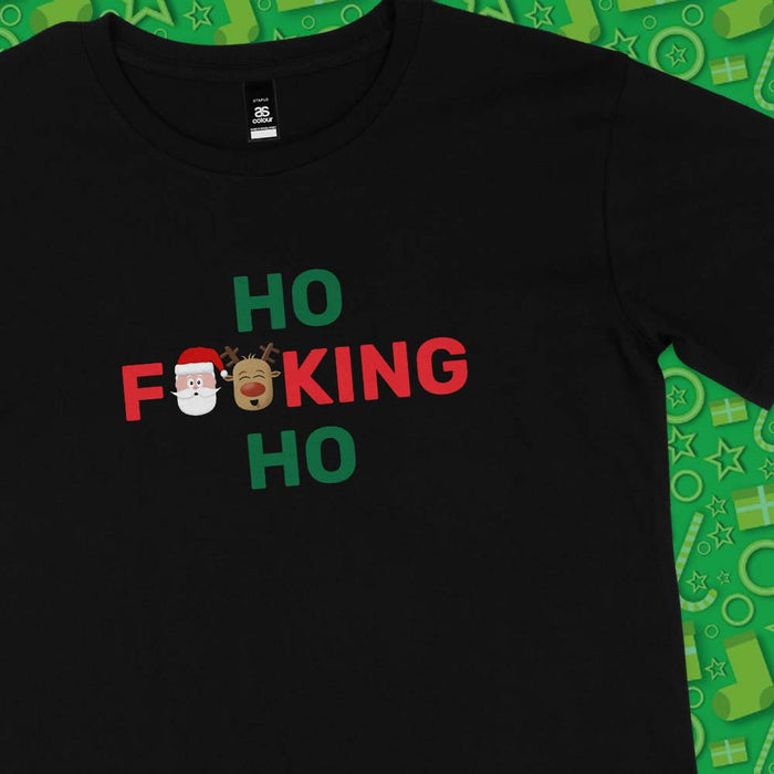 Ho F**king Ho rude Christmas t-shirt