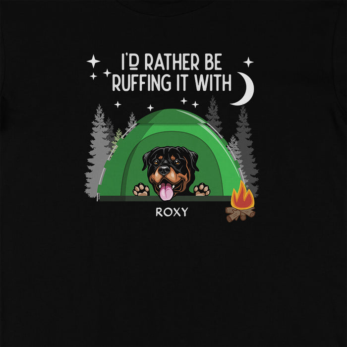 Ruffing It personalised t-shirt for dog lovers