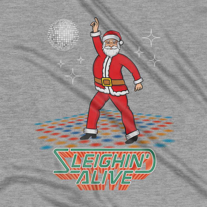 Sleighin' Alive Santa Christmas t-shirt