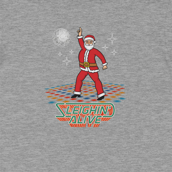 Sleighin' Alive Santa Christmas t-shirt